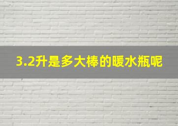 3.2升是多大棒的暖水瓶呢