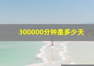 300000分钟是多少天