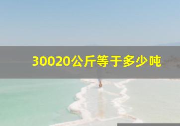 30020公斤等于多少吨