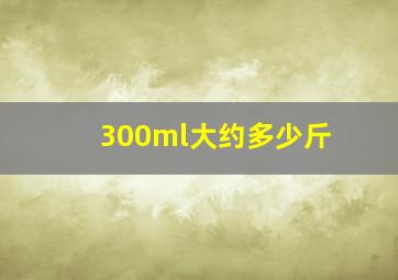 300ml大约多少斤