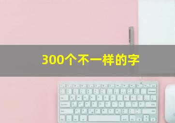 300个不一样的字