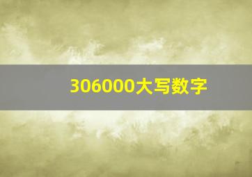 306000大写数字