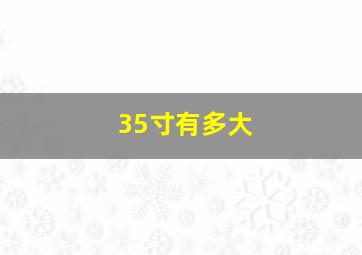 35寸有多大