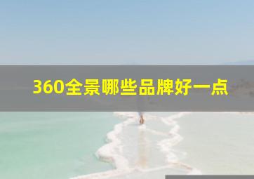 360全景哪些品牌好一点