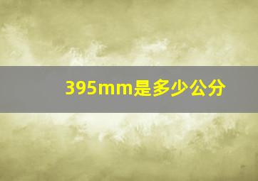 395mm是多少公分