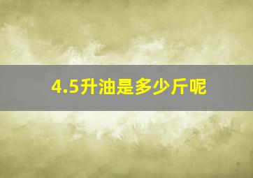 4.5升油是多少斤呢