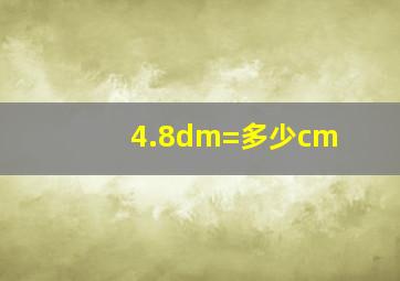 4.8dm=多少cm