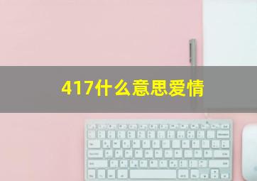 417什么意思爱情