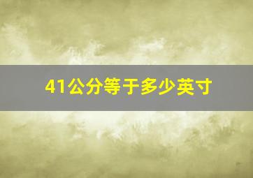 41公分等于多少英寸