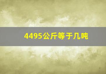 4495公斤等于几吨