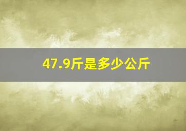 47.9斤是多少公斤