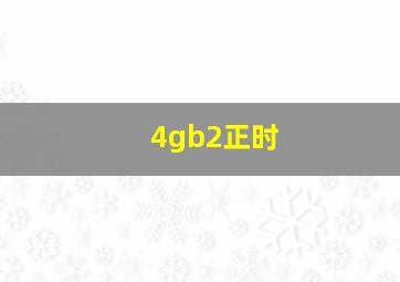 4gb2正时