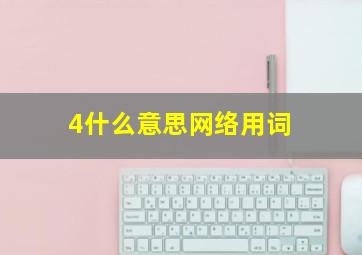 4什么意思网络用词