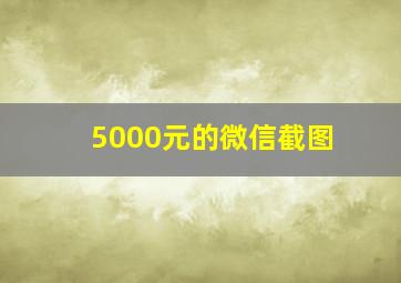 5000元的微信截图