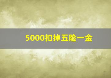 5000扣掉五险一金