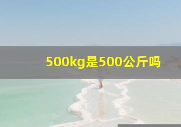 500kg是500公斤吗