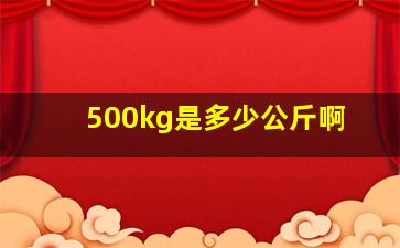 500kg是多少公斤啊