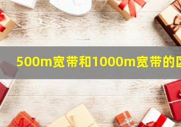 500m宽带和1000m宽带的区别