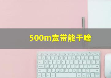 500m宽带能干啥