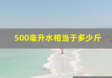 500毫升水相当于多少斤