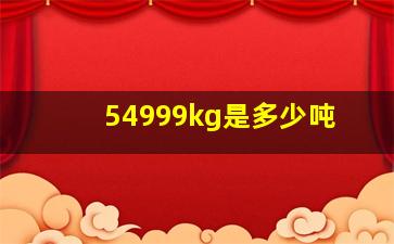 54999kg是多少吨