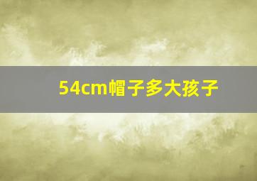 54cm帽子多大孩子