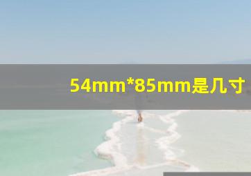 54mm*85mm是几寸