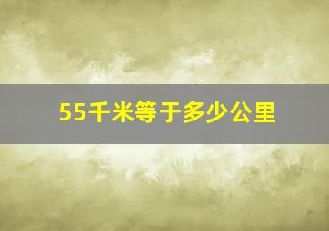 55千米等于多少公里