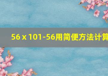 56ⅹ101-56用简便方法计算