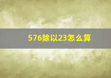 576除以23怎么算