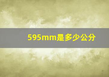 595mm是多少公分