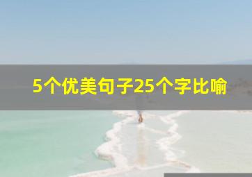 5个优美句子25个字比喻