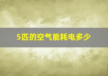 5匹的空气能耗电多少