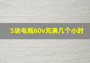 5块电瓶60v充满几个小时