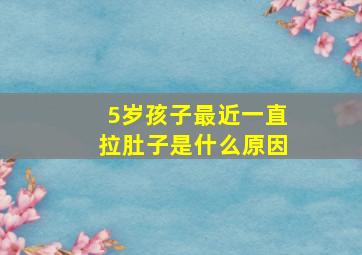 5岁孩子最近一直拉肚子是什么原因