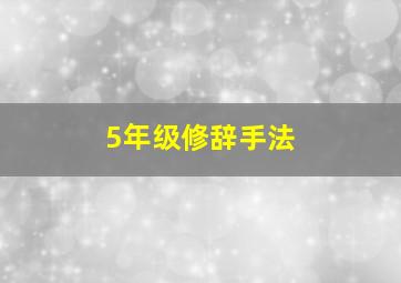 5年级修辞手法