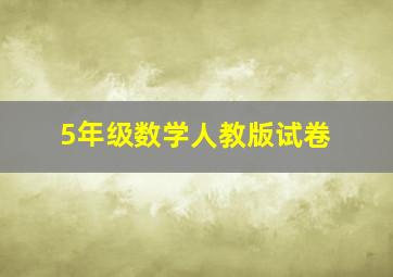 5年级数学人教版试卷