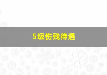 5级伤残待遇