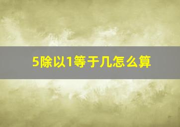 5除以1等于几怎么算