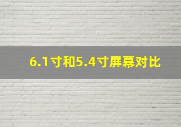 6.1寸和5.4寸屏幕对比