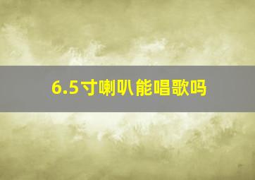 6.5寸喇叭能唱歌吗