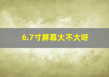 6.7寸屏幕大不大呀