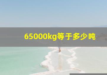 65000kg等于多少吨