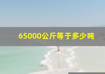 65000公斤等于多少吨