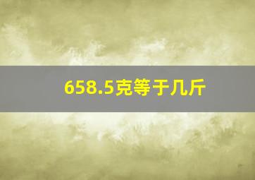 658.5克等于几斤