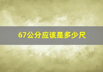 67公分应该是多少尺