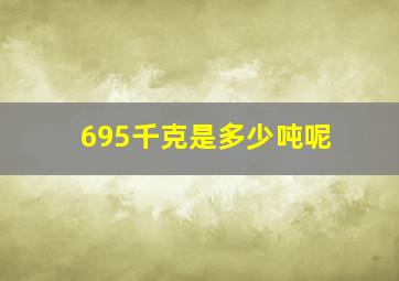 695千克是多少吨呢