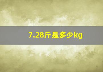 7.28斤是多少kg