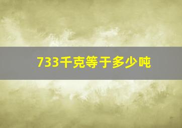 733千克等于多少吨