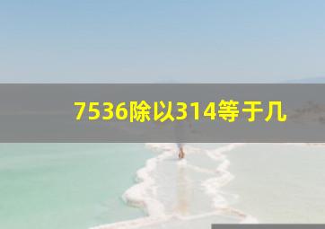 7536除以314等于几